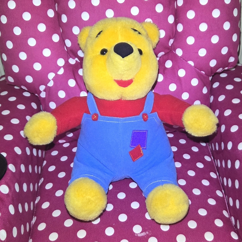 Winnie The Pooh Bear Plush - Mattel 1997 Vintage Nose Wiggles & Laughs